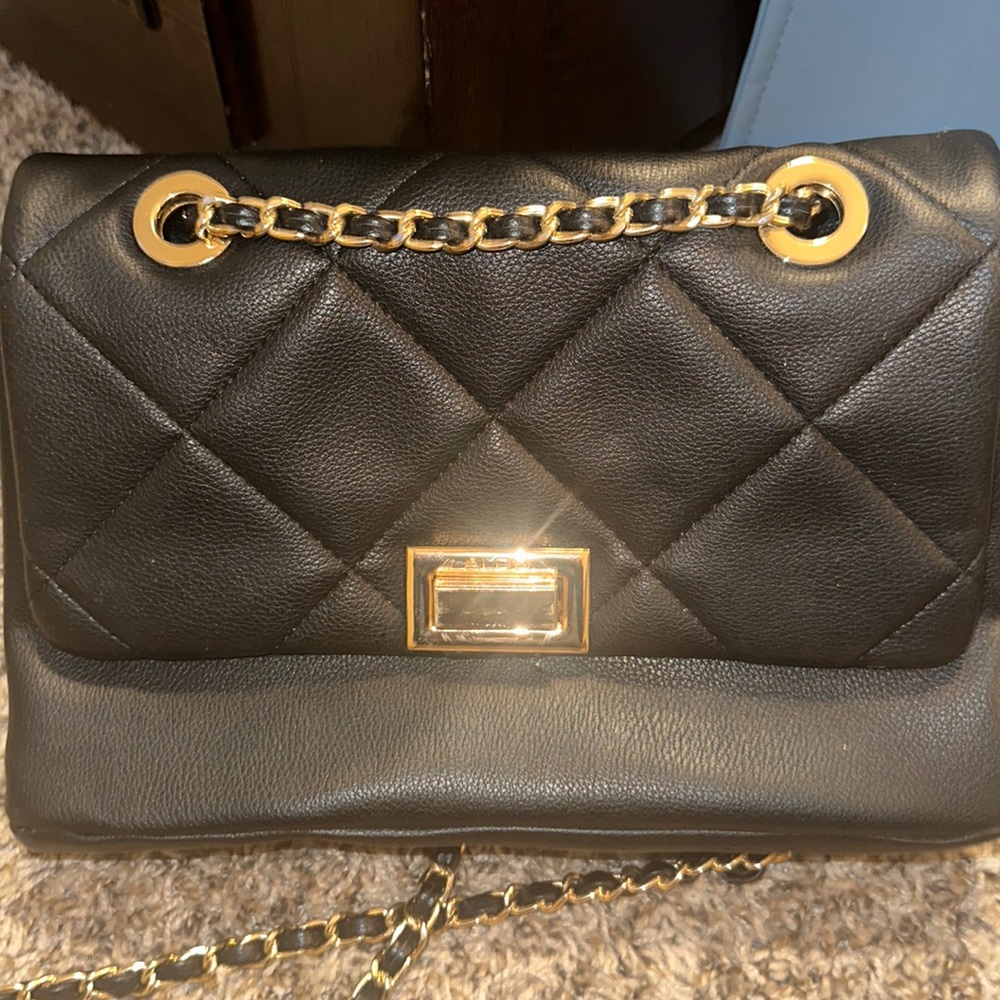 ALDO black gold chain link bag - worn twice